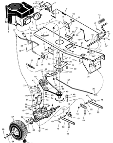 Motion Drive Diagram and Parts List for 309029X92NA  Briggs and Stratton Lawn Tractor